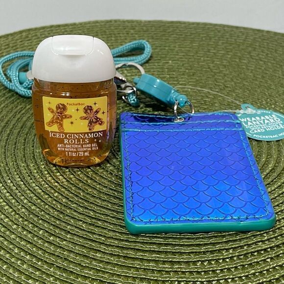 BBW Mermaid Lanyard, PocketBac holder, key ring, card holder, one sanitizer NWT - Picture 4 of 5